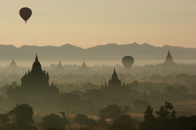 Balloons over Bagan, Myanmar