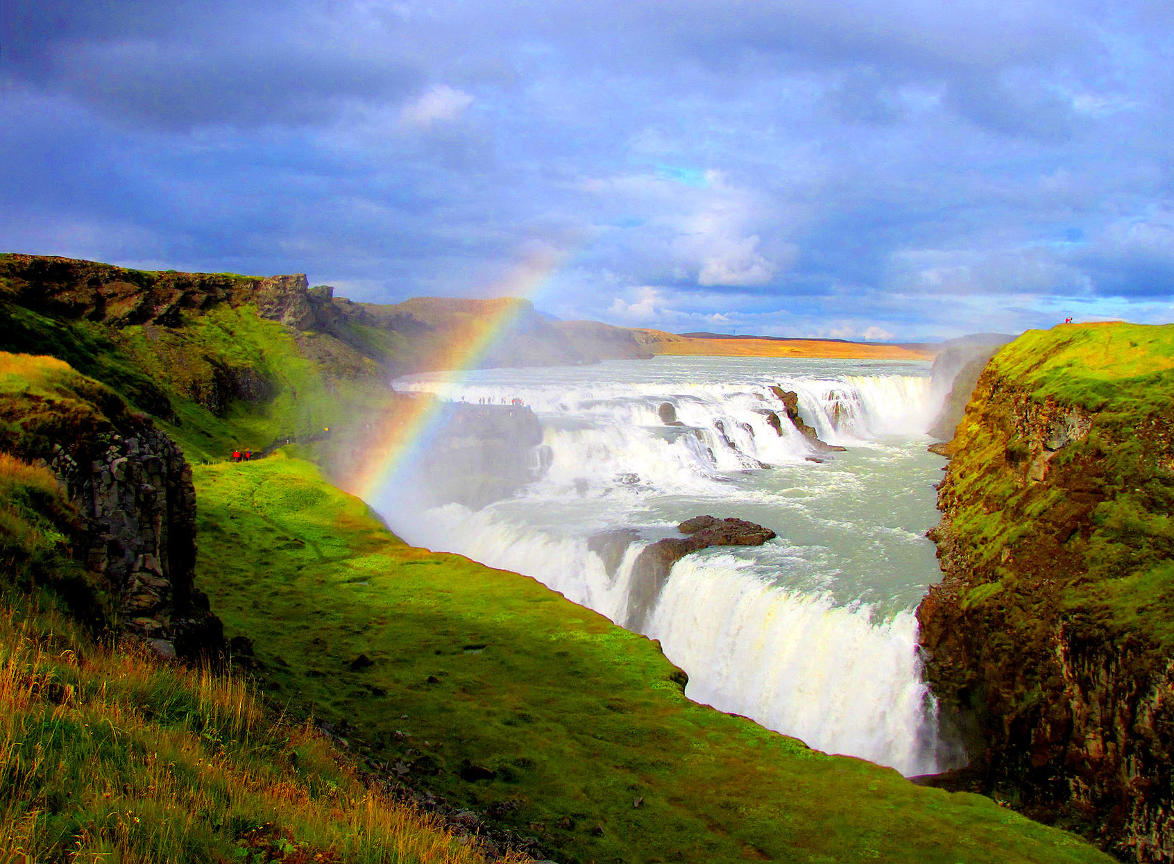 Gullfoss (Golden Falls), Iceland - Beautiful Places to Visit