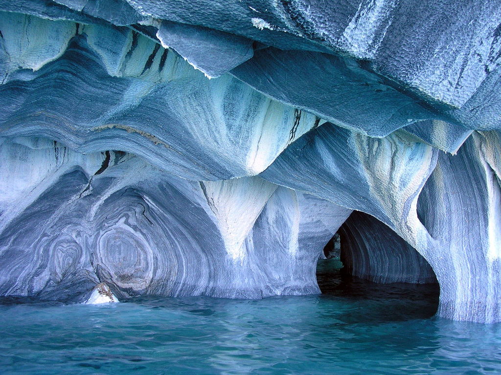 Marble Cave In Patagonia Chile